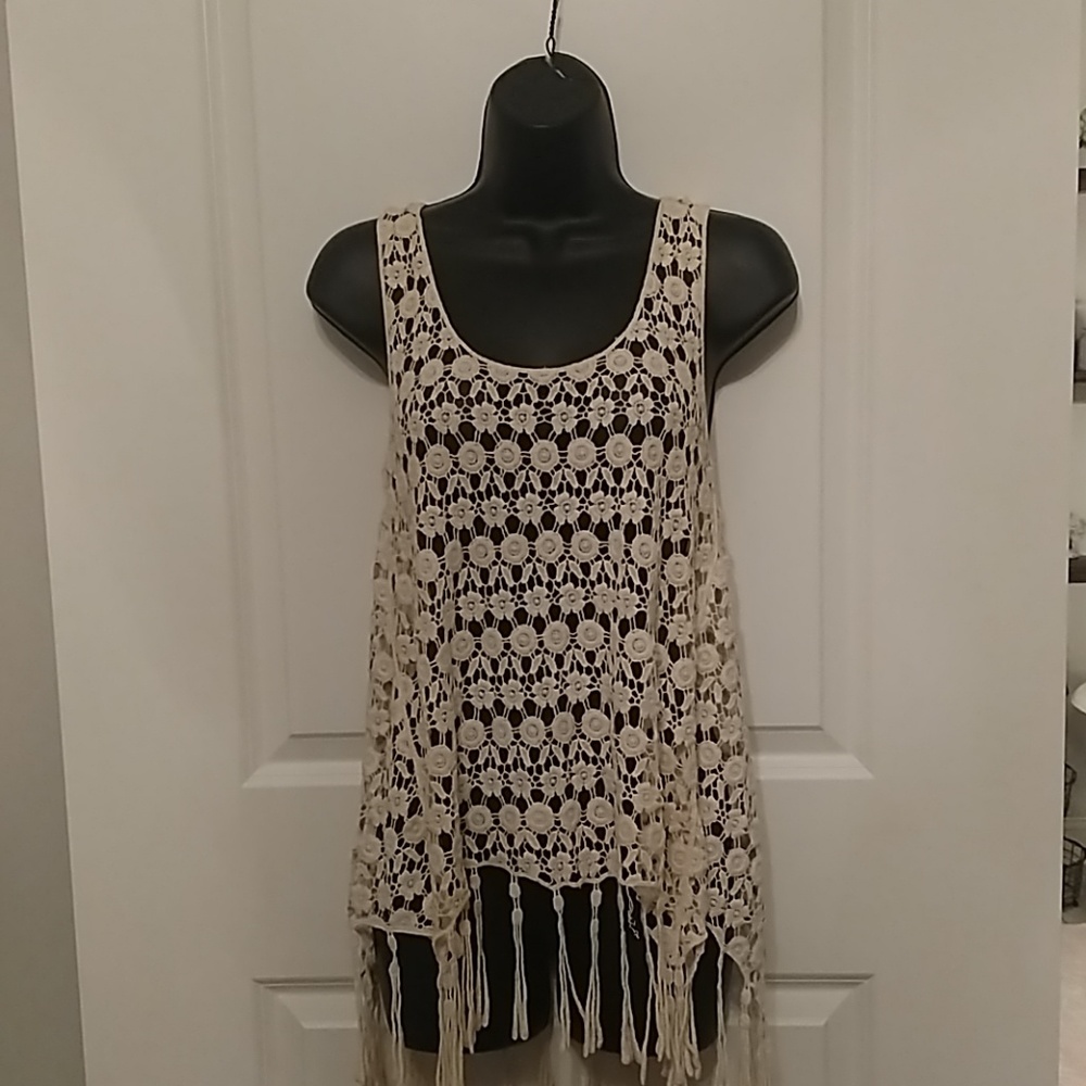 Charming Charlie's cotton lace tank